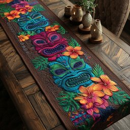 Aloha Mask Table Runner - Made to Order TABLE928