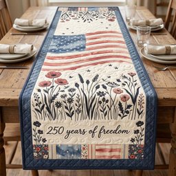 250 Years of Freedom Wildflowers Table Runner - Made to Order TABLE928