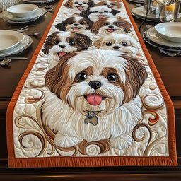 Adorable Shih Tzu Table Runner - Made to Order TABLE928