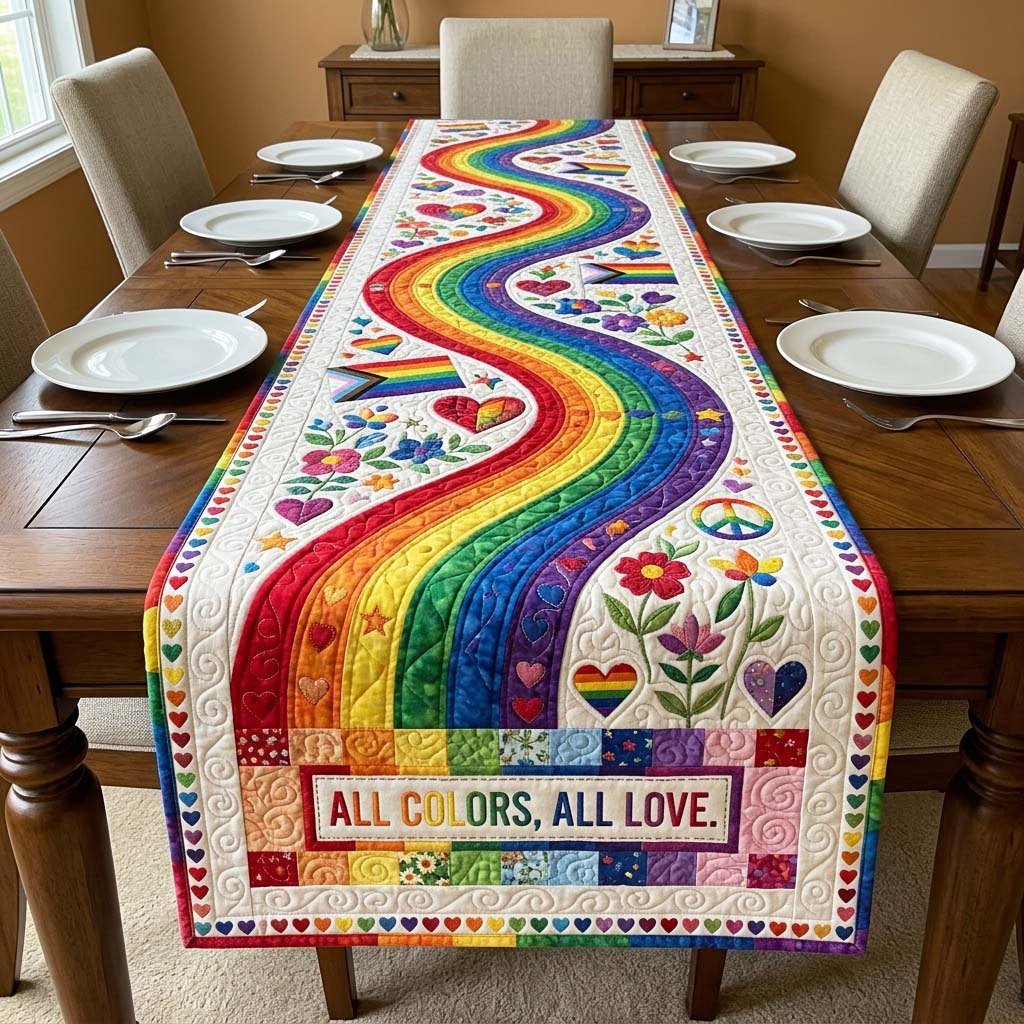 All Colors All Love Table Runner - Made to Order TABLE928