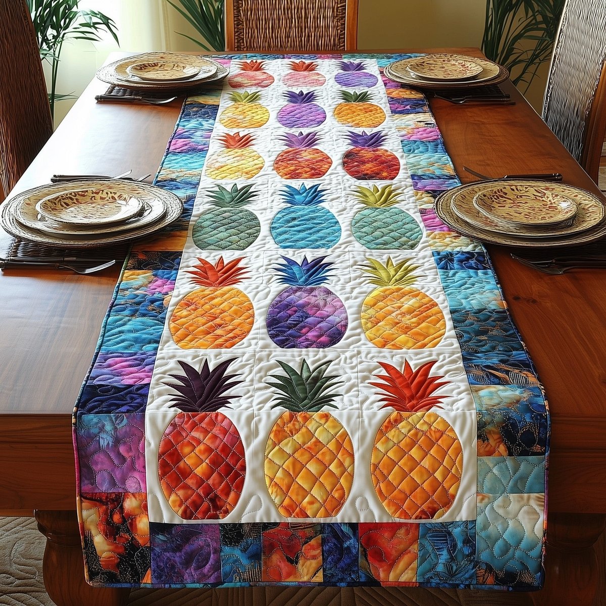 Aloha Pineapples Table Runner - Made to Order TABLE928