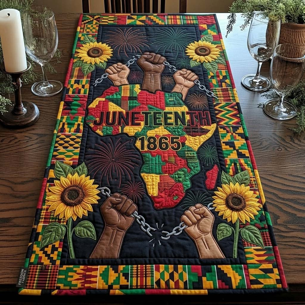 Africa Freedom Bloom Table Runner - Made to Order TABLE928