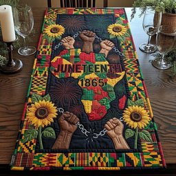 Africa Freedom Bloom Table Runner - Made to Order TABLE928