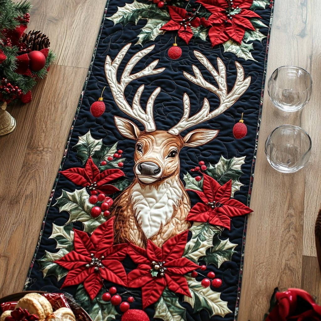 Winter Reindeer Majesty Table Runner - Made to Order TABLE928