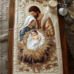 The Nativity Table Runner - Made to Order TABLE928