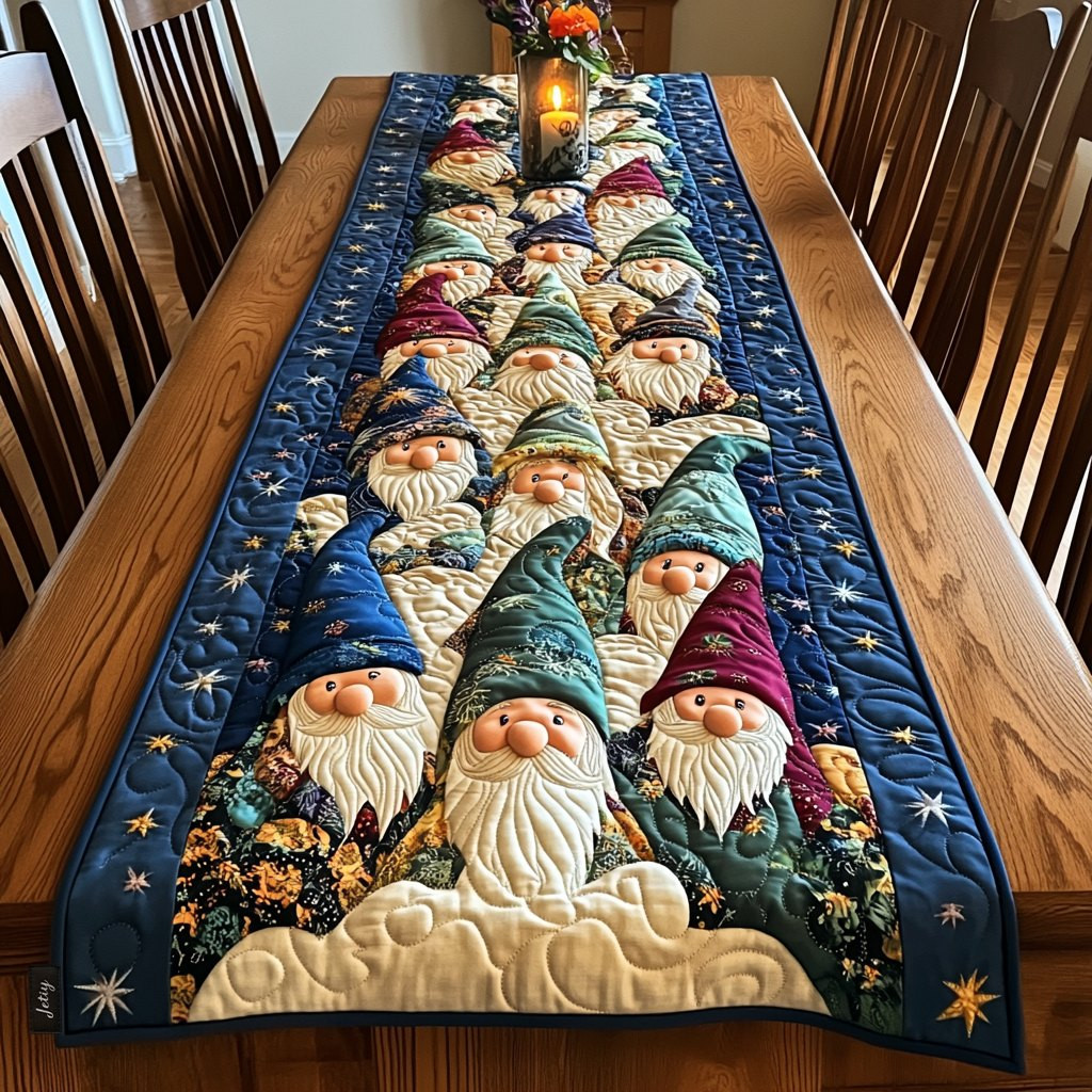 Yuletide Gnomes Table Runner - Made to Order TABLE928