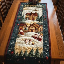 Snowman Village Table Runner - Made to Order TABLE928