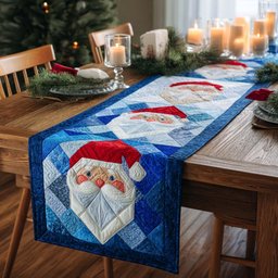Santa Patchwork Cheer Table Runner - Made to Order TABLE928