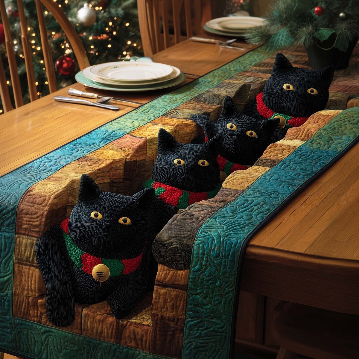 Jolly Cats Table Runner - Made to Order TABLE928