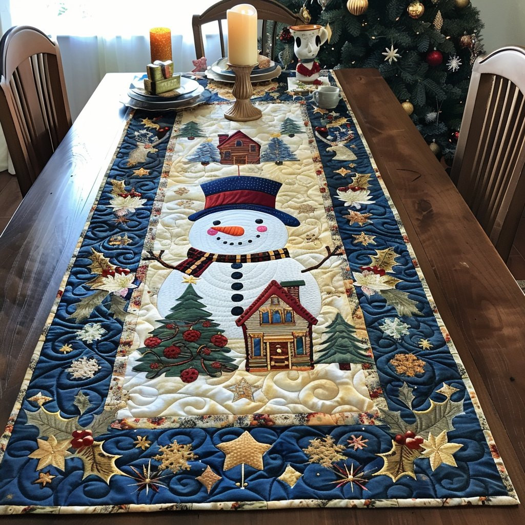 Snowman Celebration Table Runner - Made to Order TABLE928