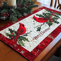 Merry Christmas Cardinal Table Runner - Made to Order TABLE928