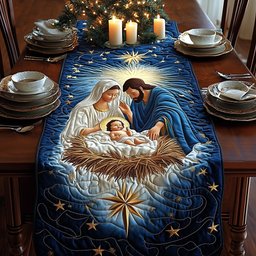 Nativity Under a Bright Star Table Runner - Made to Order TABLE928