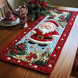 Santa Snow Table Runner - Made to Order TABLE928