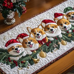Jolly Corgi Table Runner - Made to Order TABLE928