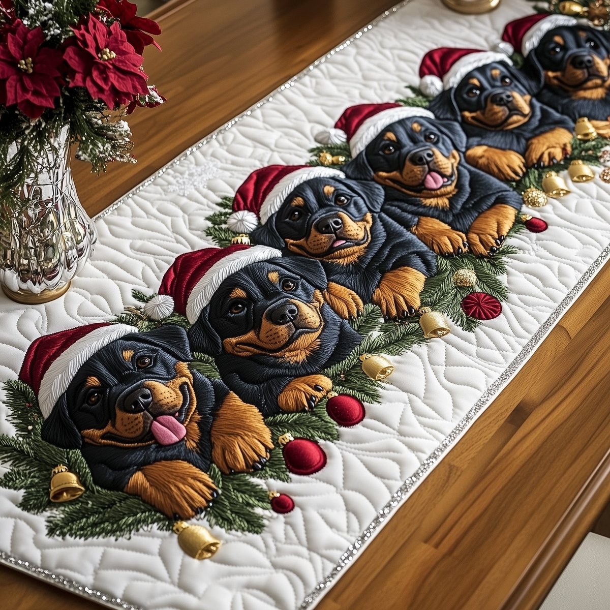 Jolly Rottweiler Table Runner - Made to Order TABLE928