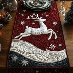 Leaping Reindeer Table Runner - Made to Order TABLE928