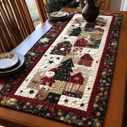 Jolly Santa Gift Table Runner - Made to Order TABLE928