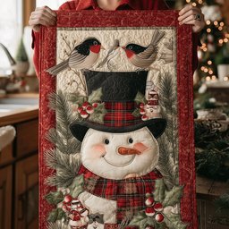 Pine Perch Snowman Table Runner - Made to Order TABLE928