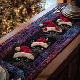 Santa Cats Table Runner - Made to Order TABLE928