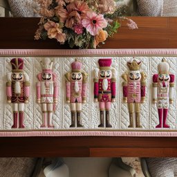 Pale Pink Nutcracker Row Table Runner - Made to Order TABLE928