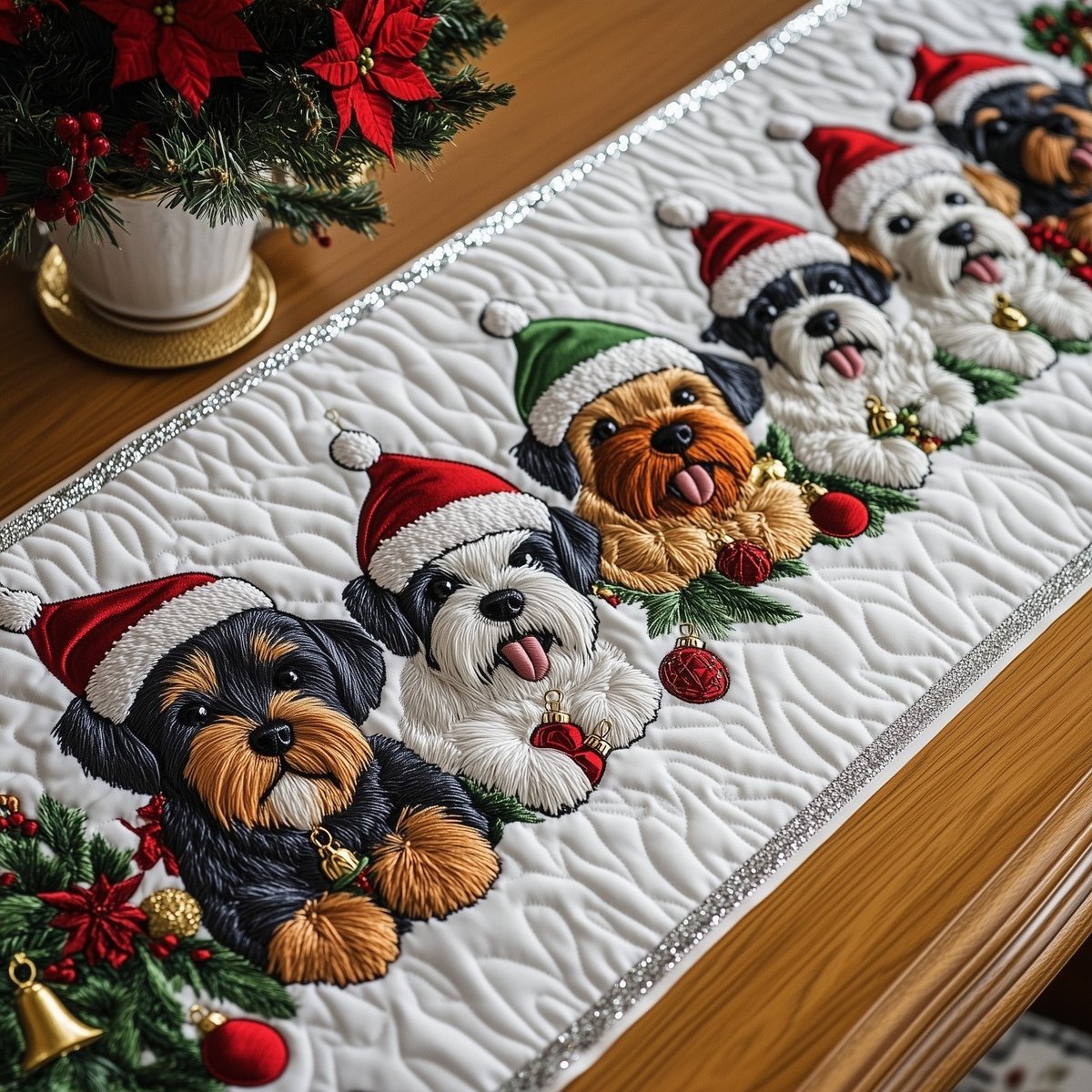 Jolly Schnauzer Table Runner - Made to Order TABLE928