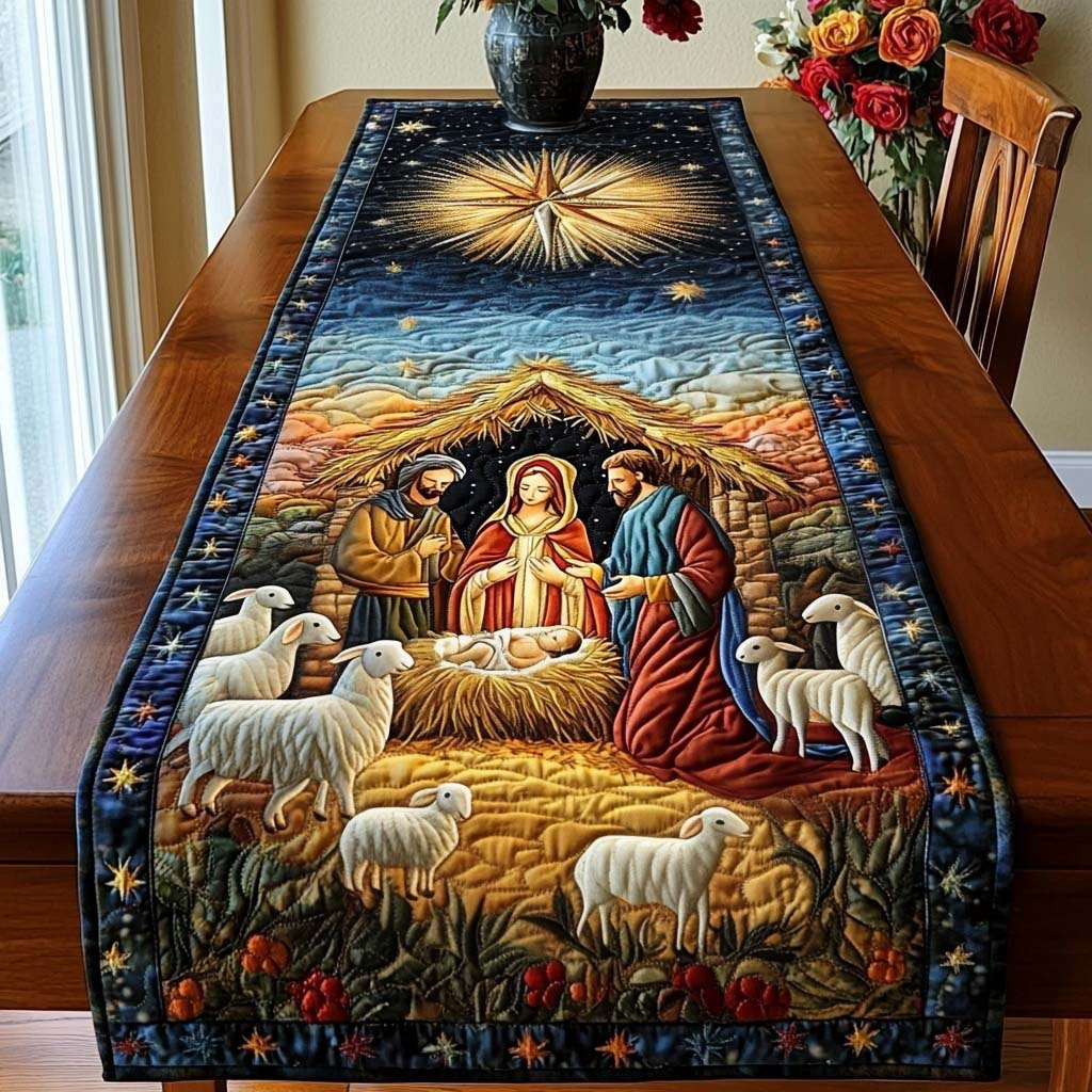 Nativity Under the Stars Table Runner - Made to Order TABLE928