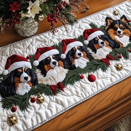 Jolly Australian Stepherd Table Runner - Made to Order TABLE928