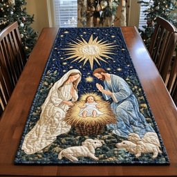 Nativity Sacred Night Table Runner - Made to Order TABLE928