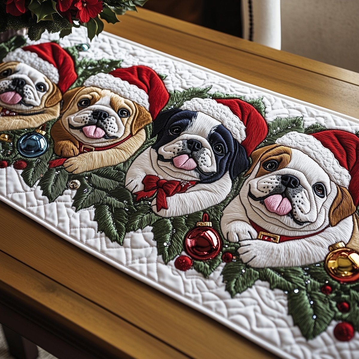 Jolly Bulldog Table Runner - Made to Order TABLE928