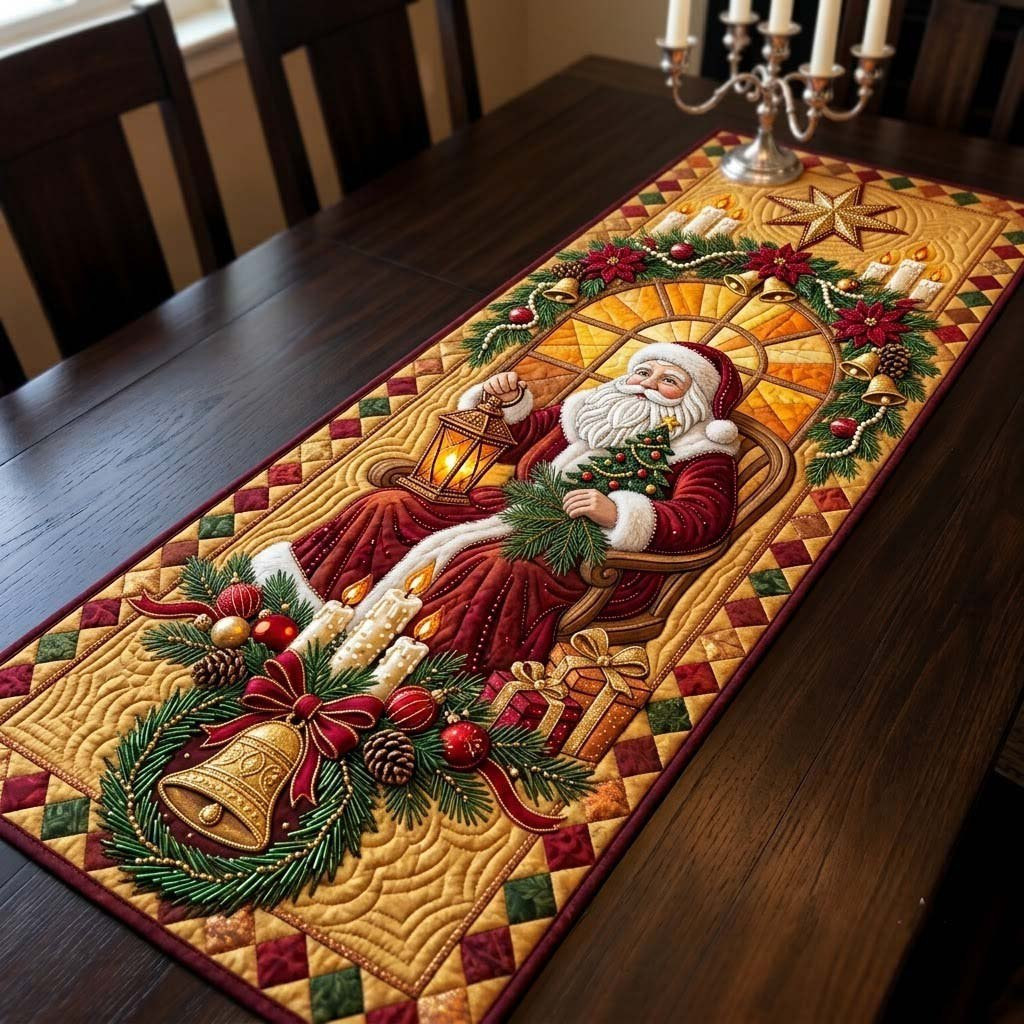 Santa Lantern Procession Table Runner - Made to Order TABLE928