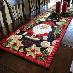 Santa Cheerful Table Runner - Made to Order TABLE928