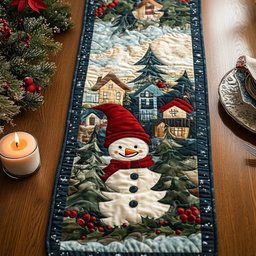 Snowman Cheer Table Runner - Made to Order TABLE928