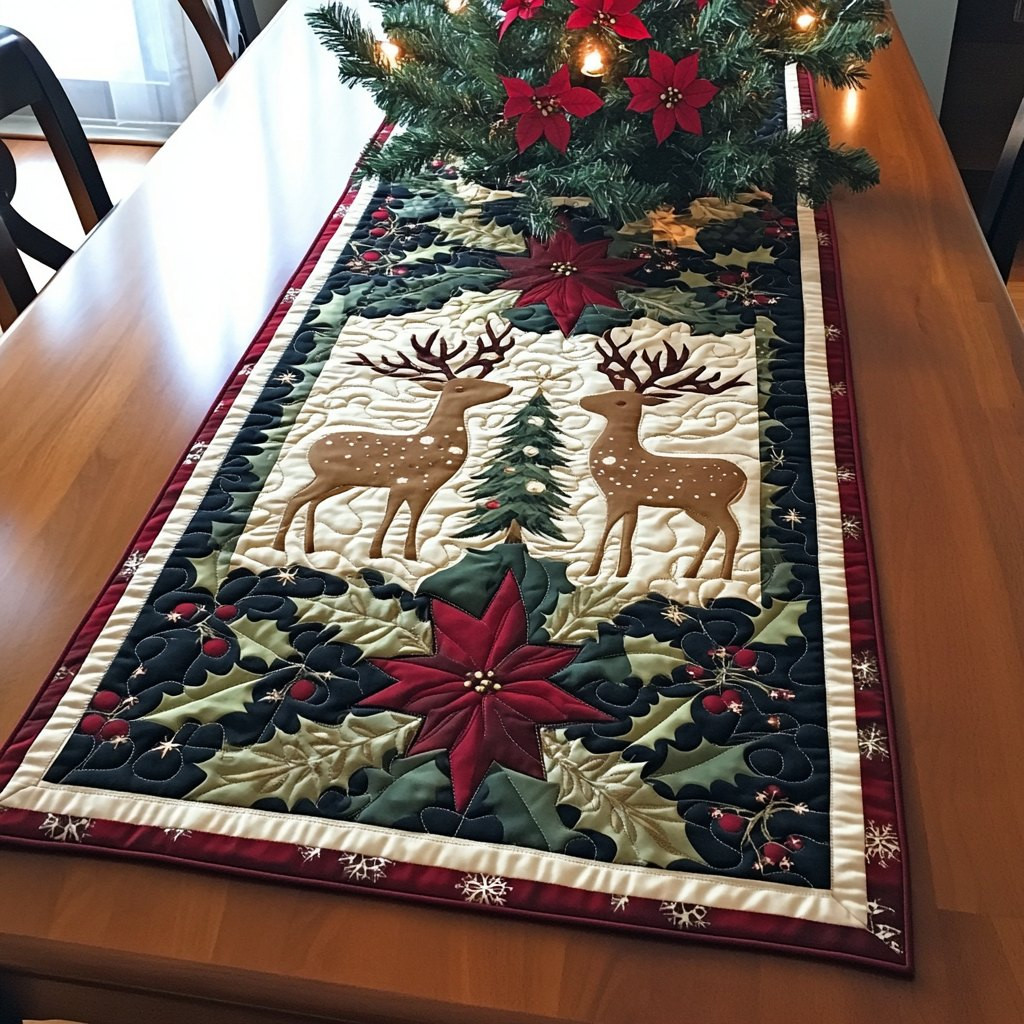 Radiant Reindeer Table Runner - Made to Order TABLE928