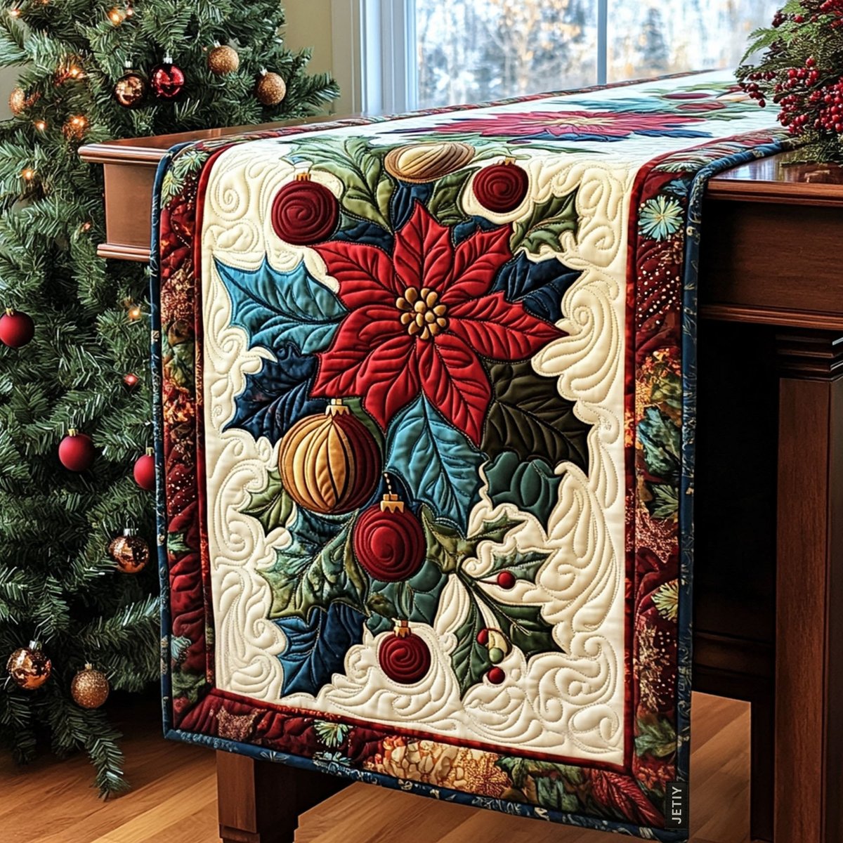 Holly Jolly Charm Table Runner - Made to Order TABLE928