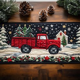 Frosty Festive Path Table Runner - Made to Order TABLE928