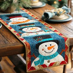 Frosty Snowman Joy Table Runner - Made to Order TABLE928