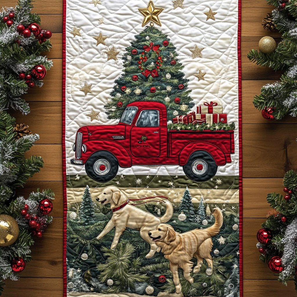 Furry Friends Christmas Trail Table Runner - Made to Order TABLE928