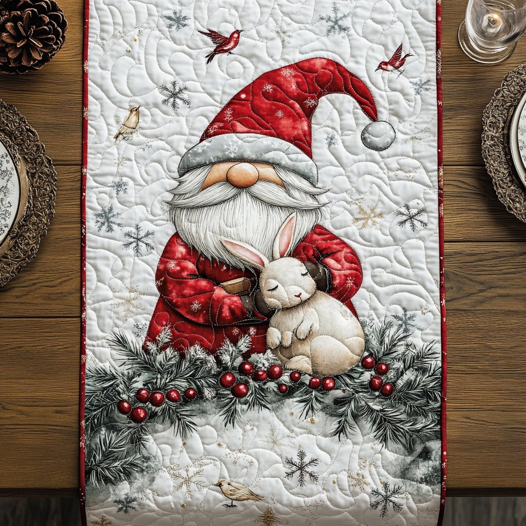 Gnome in Christmas Table Runner - Made to Order TABLE928