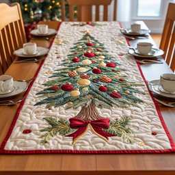 Holly Christmas Table Runner - Made to Order TABLE928