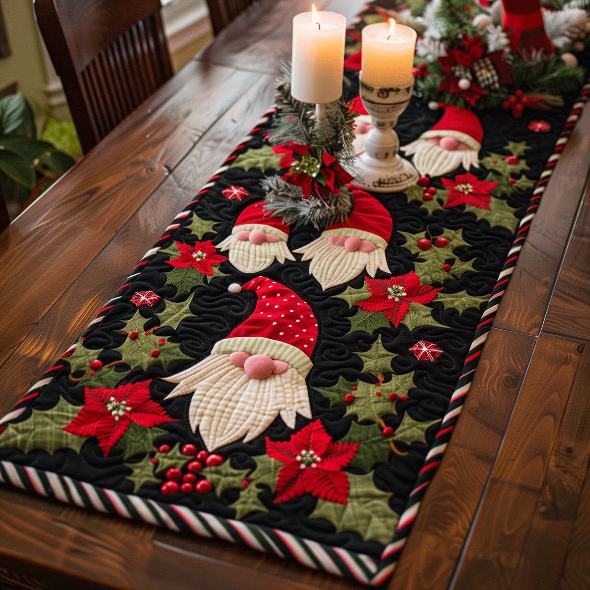 Holiday Santa Sleigh Table Runner - Made to Order TABLE928
