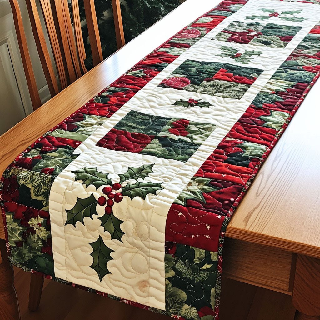 Holly Sleigh Ride Table Runner - Made to Order TABLE928