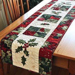 Holly Sleigh Ride Table Runner - Made to Order TABLE928