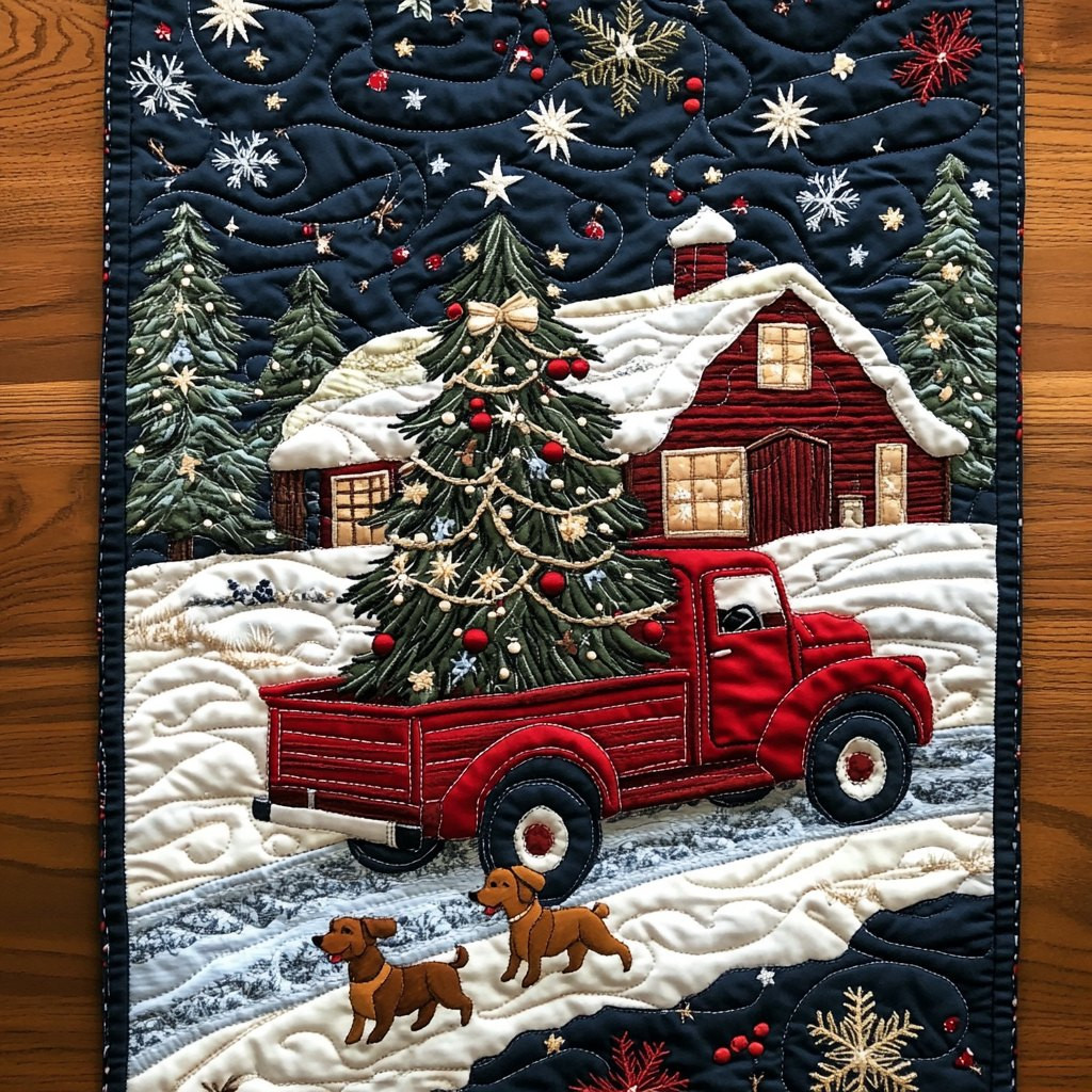 Festive Paws and Wheels Table Runner - Made to Order TABLE928
