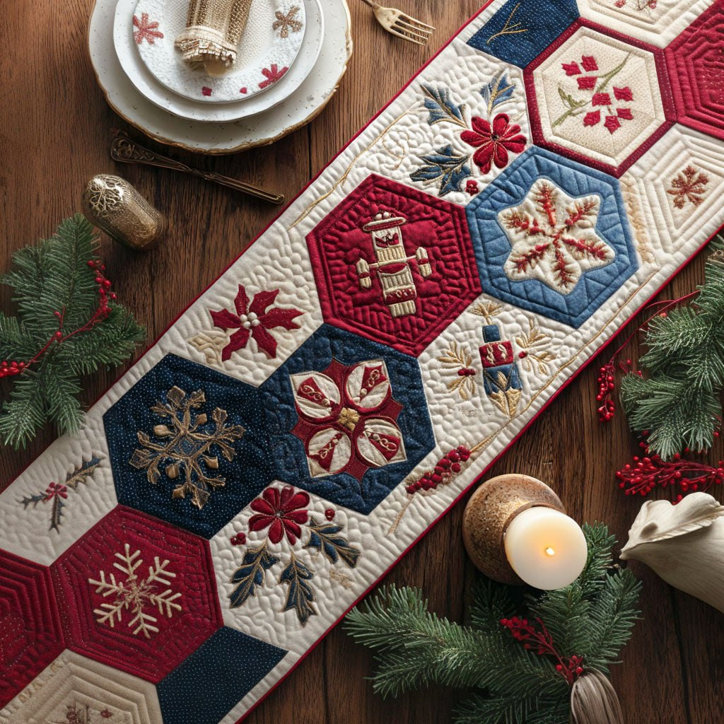 Festive Hexagon Harmony Table Runner - Made to Order TABLE928