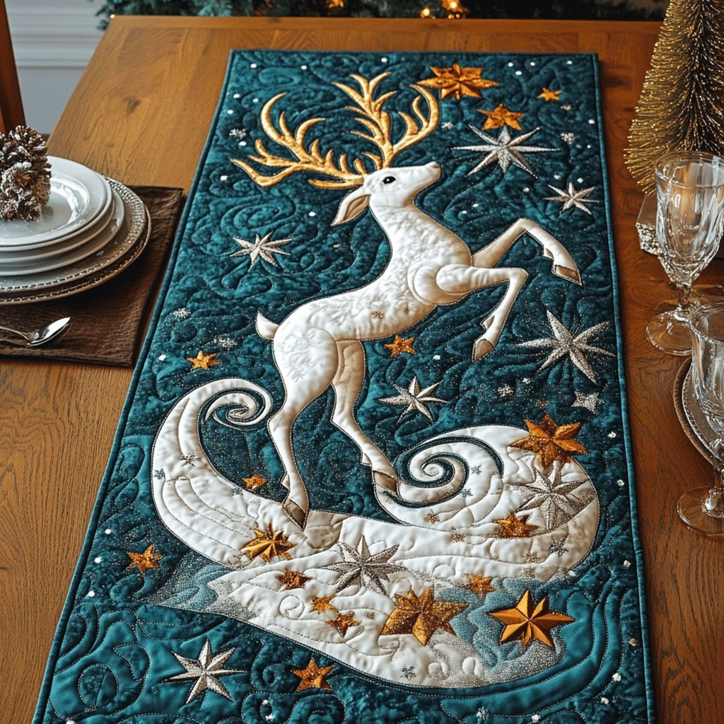Festive Reindeer Delight Table Runner - Made to Order TABLE928