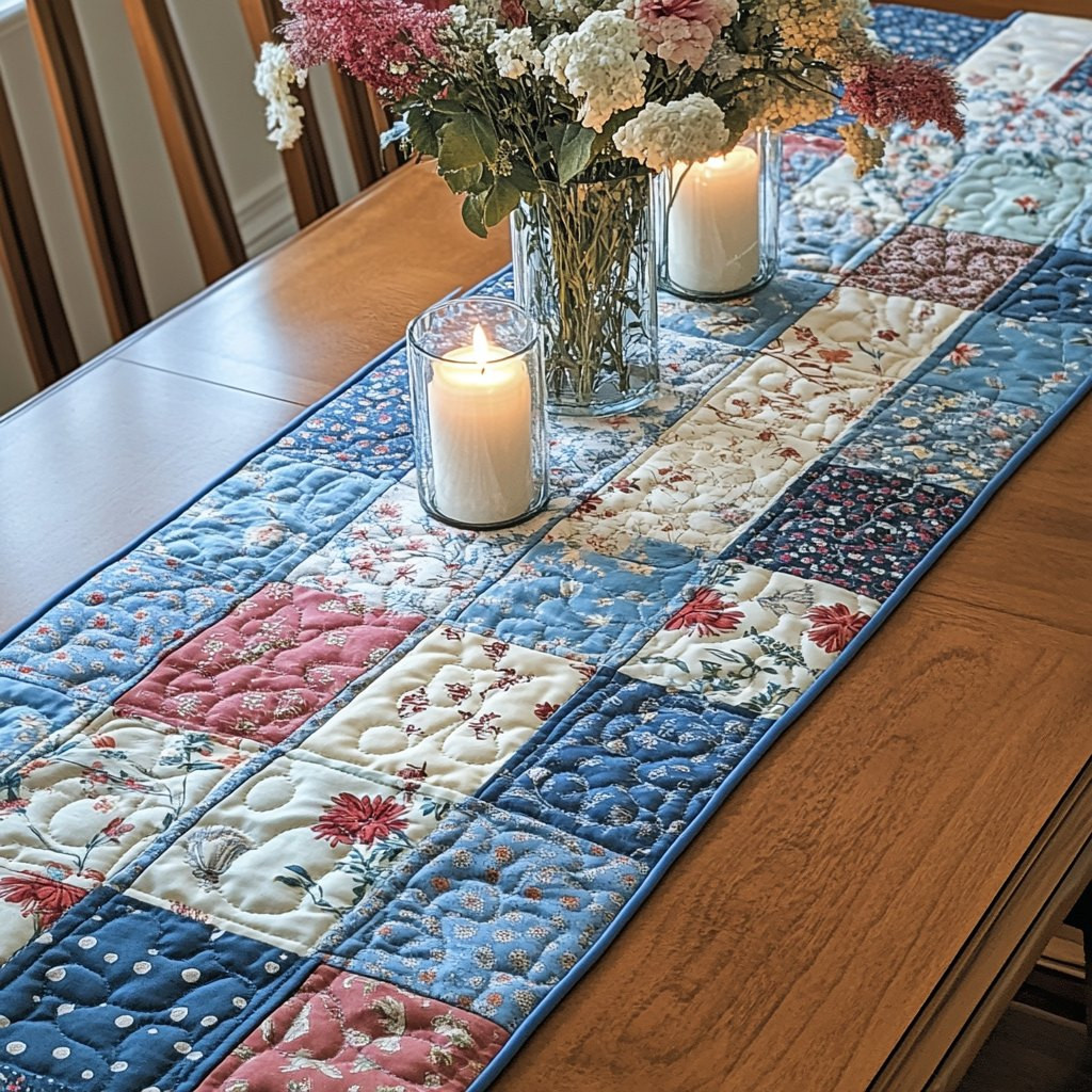 Festive Patch Table Runner - Made to Order TABLE928
