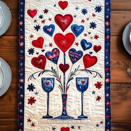 Festive Love Symphony Table Runner - Made to Order TABLE928