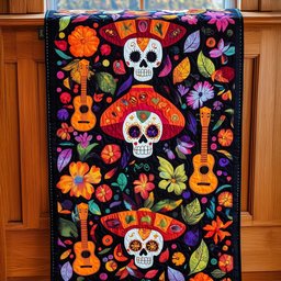 Festive Dia De Los Muertos Table Runner - Made to Order TABLE928