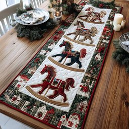 Festive Horses Table Runner - Made to Order TABLE928