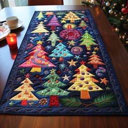 Colorful Christmas Table Runner - Made to Order TABLE928